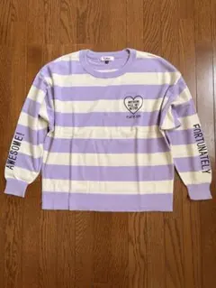 ピンクラテ　PINKlatte 白紫　ボーダー　セーター