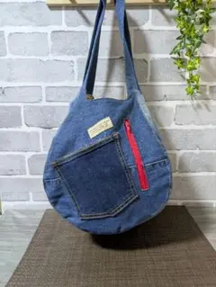 すもmoバッグ「M」デニムリメイク・ハンドメイド