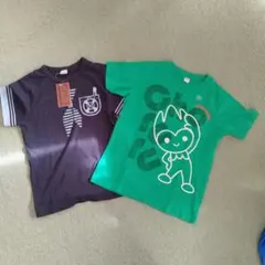 ダークグレーとグリーンのTシャツセット