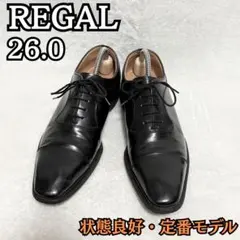 REGAL 10GR 27cm 内羽根 ストレートチップ 黒 ガラスレザー 防水 24h以内発送】REGAL ストレートチップ 革靴 レザー 内羽根27.0cm