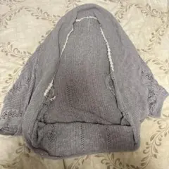 グレー 半袖カーディガン アースミュージックアンドエコロジー