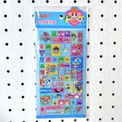 パワーパフガールズ　タイルシール　カートゥーンネットワーク公式　青