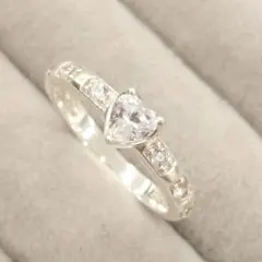 フォリフォリ SILVER925×ハートクリスタル クリアリング