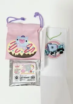 BT21 アクリルキーホルダー ミニ巾着セット MANG