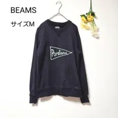 BEAMS ビームス ペナント クルーネック スウェット トレーナー (M)