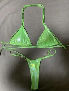 ライム 蛍光グリーン 三角ビキニ ブラジリアンビキニ