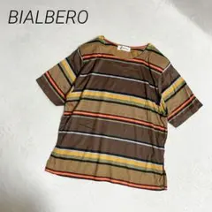 BIALBERO　マルチカラーボーダーTシャツ　半袖　コットン　日本製のサムネイル