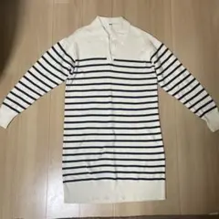 ユニクロ　ボーダー　スムースコットンニットワンピース　S マタニティにも