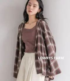 LOWRYS FARM チェック柄長袖シャツ FREEサイズ