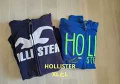 値下げHOLLISTERホリスタージップパーカーL、XL　レディースまとめ売り紺のサムネイル