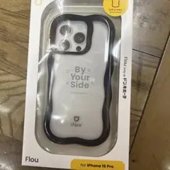 iFace スマホケース iphone16 Pro用 黒 ブラック Flou