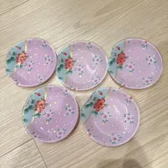 川村硝子　恋心　デザート皿　桜　ガラス　小皿　和菓子　和食器　セット