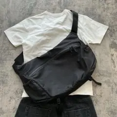 vintage ショルダーバッグ マルチポケット　ブラック ストリート　y2k