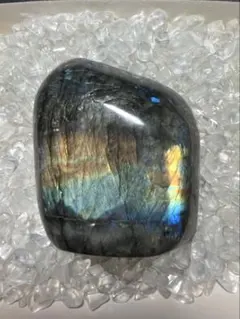 ラブラドライト フリーフォーム 天然石置物 強シラー カラフルシラー