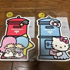 ポスト型はがき　サンリオ　リトルツインスターズ　キキララ　ハローキティ　2点