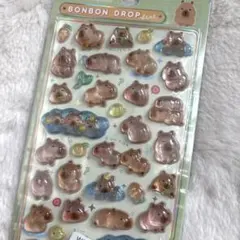 ボンボンドロップシール　カピバラ　アニマルシリーズ　動物　新作　シール帳