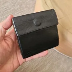 【説明必読】イルビゾンテ　コンパクト折り財布　ブラック×ブラウン