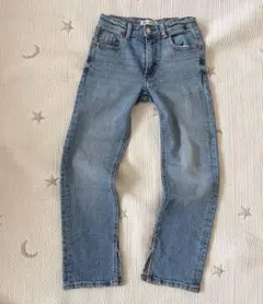 ZARA ザラキッズ ストレートスリットパンツ ライトブルー134
