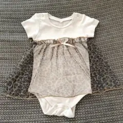 ヒョウ柄 ロンパース 70cm 半袖 チュールのサムネイル