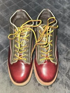 ●元値22,000円●ローカットブーツ（赤）25.5㎝【GOD&BLESS】