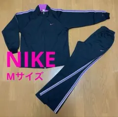 レア　平成レトロ【NIKE】ナイキ　レディースジャージ上下セットブラックМサイズ