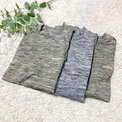 discus【まとめ売り3枚】長袖シャツ　杢柄　Ｍ　グレー　ブルー