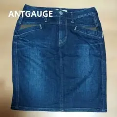 ANTGAUGE アントゲージ デニムタイトスカート 牛革パッチ Mサイズのサムネイル