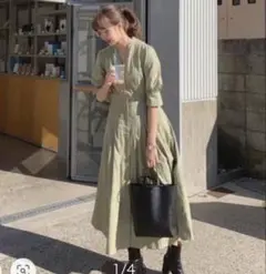 CELFORD セルフォード　フラワージャガードシャツワンピース