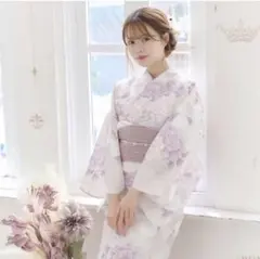 ANDANTE はんなり花乙女（薄ベージュ）浴衣セットくすみピンク