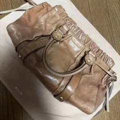 MIU MIU ブラウンレザー ハンドバッグ