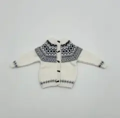 MSD MDD BJD服 ドール服 1/4 カーディガンニットアウター　ホワイト