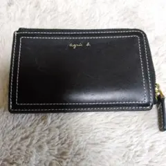 agnès b. ブラックレザー フラグメントケース