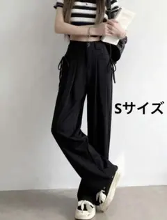 ハイウエストパンツ Sサイズ ブラック
