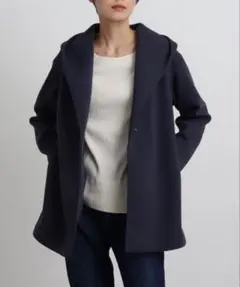 未使用級INDIVI インディヴィ ◆ダンボールフーテッドコート