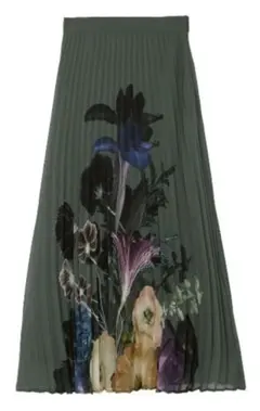 美品 アメリヴィンテージ レントゲン花柄プリーツロングスカート