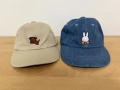 ミッフィー 刺繍 デニム キャップ 帽子 ベビー キッズ スナッフィー ベージュのサムネイル