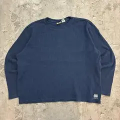 し*う様 L.L.Bean　ワッフルサーマルカットソー　XL　ネイビー　無地　古のサムネイル