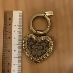 COACH コーチ シグニチャー ハート型 キーホルダー