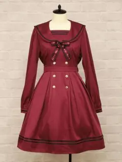 新品タグ付き アマベル メッセージリボンワンピース レッド