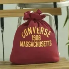 新品 CONVERSE COLLEGE LOGO ポーチ バッグ レッド