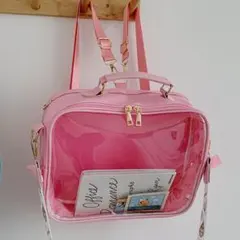 【閉店SALE】ピンク3way痛バッグ ショルダーバッグ リュック ビッグサイズ