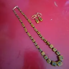 昭和レトロ ネックレス&イヤリング セット