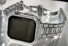 SPF0☆Apple Watch ステンレスバンド　保護カバー　キラキラベルト