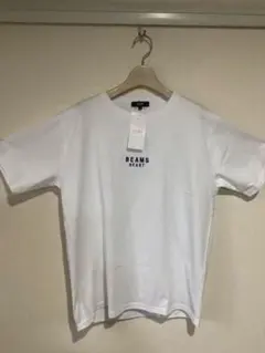 送料込み 新品BEAMS HEART ホワイト Tシャツ XL 文字紺色