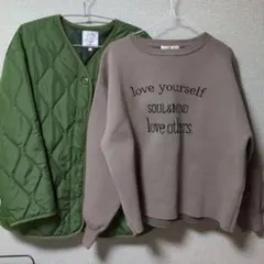 お得！アウターとニットのセット。