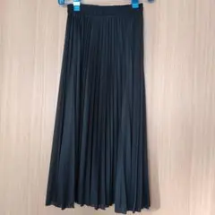 ベルーナ通販ブラックプリーツロングスカートМ〜Lサイズ