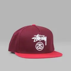 Stussy キャップ バーガンディ ワインレッド　スナップバックのサムネイル