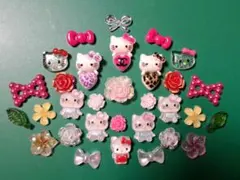 ※ネイルパーツ キティ ロゴ ロゴパーツ お花 リボン セット ネイパ E-91