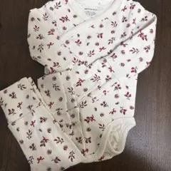 H&M アドラブルズ花柄ロンパース レギンスセット60センチ