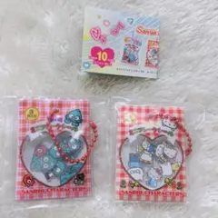 サンリオ シャカシャカフレークシール風チャーム キティ&ハンギョドン2点セット